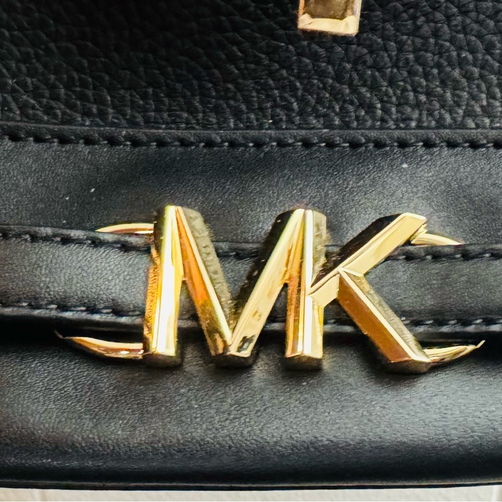 Michael Kors Black Leather Drawstring Bag - Picture 4 of 4